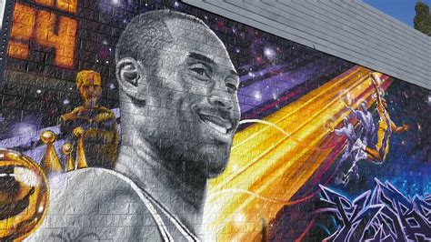 Kobe Bryant Memorial Mural LA Lakers Los Angeles CA USA 2-5-2020 Basketball - YouTube