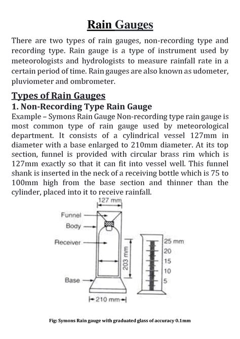 Rain Gauge: Uses, Types, Diagram, Rainfall Measurement, Data Adjustment ...