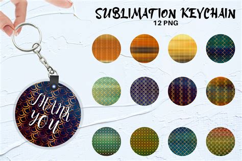 Keychain Sublimation Design Line Pattern Graphic by Artnoy · Creative ...