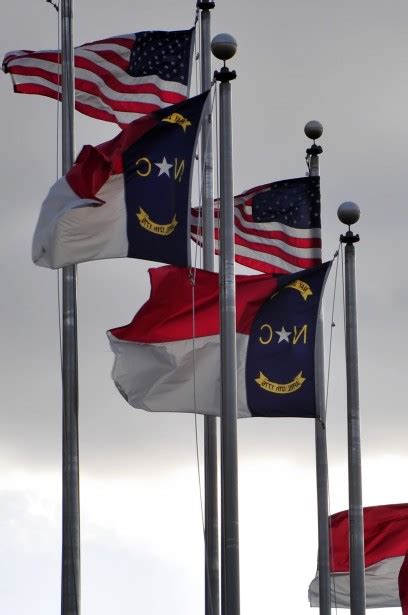 North Carolina And American Flags Free Stock Photo - Public Domain Pictures