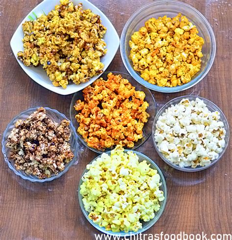 5 Flavored Popcorn Varieties Recipes - Popcorn Recipes | Chitra's Food Book