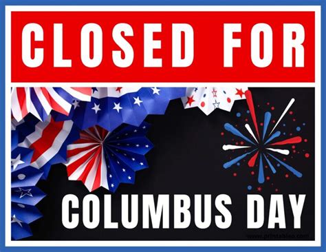 17+ Columbus Day Sign | Printable Open, Closed Signs