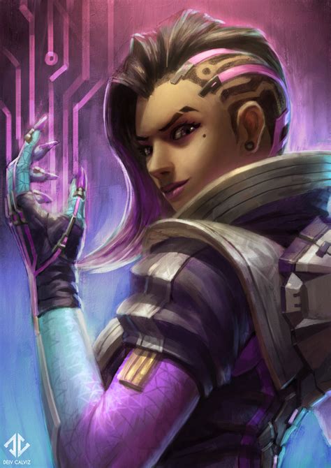 Deiv Calviz - Concept Artist and Illustrator - Sombra Fan Art - Overwatch