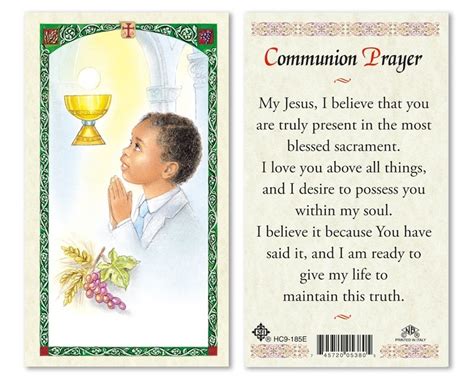 Boy's First Communion Laminated Prayer Card | Discount Catholic Products