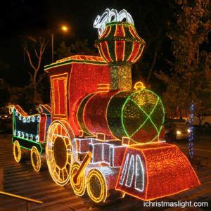 Christmas train set with lights for sale | iChristmasLight | Christmas train, Christmas train ...