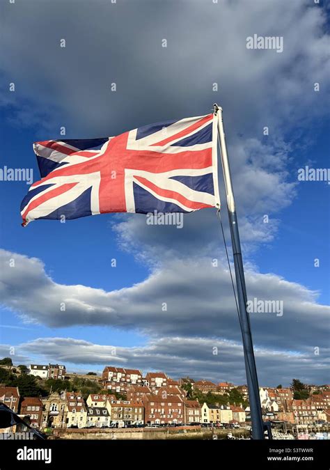 Union Jack blowing in the wind Stock Photo - Alamy