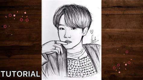 How to draw BTS JHope| Step by Step Tutorial | Pencil Drawing ...