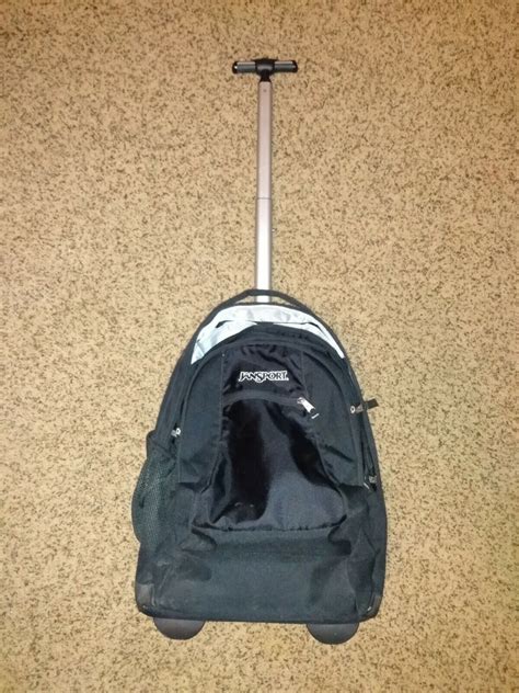 JanSport Rolling Driver Backpack Travel Black Bag TN89 - Gem