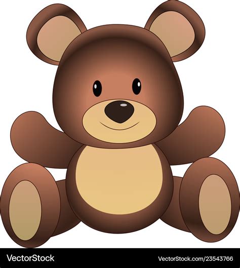 Cute cartoon teddy bear Royalty Free Vector Image