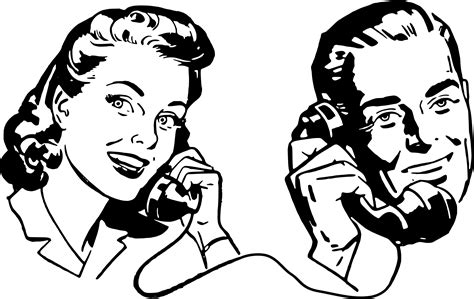 people talking on phone clipart black and white 20 free Cliparts | Download images on Clipground ...