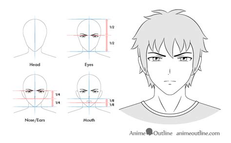 12 Anime Male Facial Expressions Chart & Tutorial - AnimeOutline