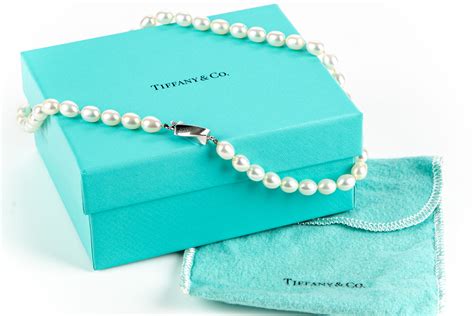 Tiffany & Co. Pearl Necklace With Sterling Silver Clasp & Original Box #121522 | Black Rock ...