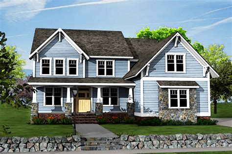 Two-Story Craftsman House Plan with Optional Bonus Room - 500019VV | Architectural Designs ...