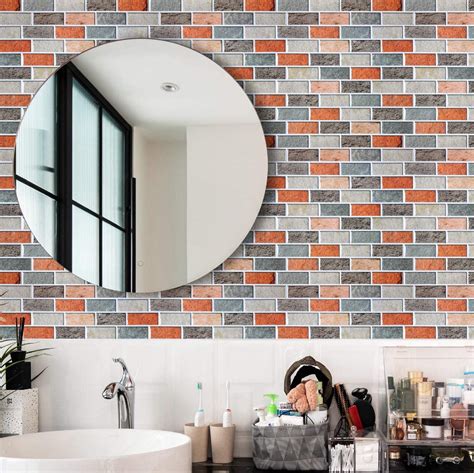 Art3d Peel and Stick Backsplash Tile Kitchen Self Adhesive Subway Faux Stone Mosaic Tile 12"x12 ...