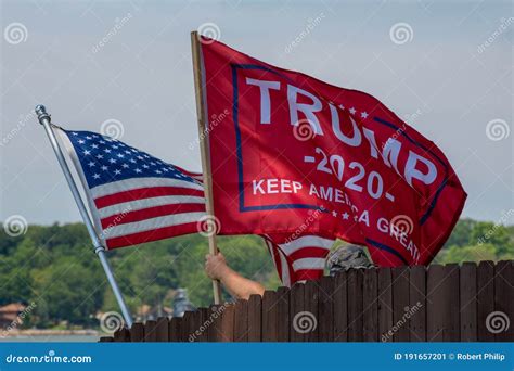 Pro Trump Boat Parade Trump Keep America Great Flag & American Flag ...