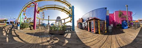 Santa Monica Pier Roller Coaster - Santa Monica, CA USA 360 Panorama | 360Cities