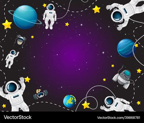 A space cartoon background scene Royalty Free Vector Image