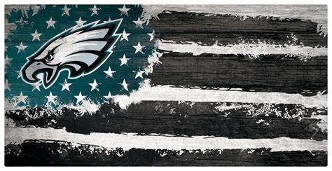 Philadelphia Eagles Team Flag Wooden Sign | Dynasty Sports & Framing