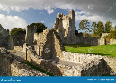 Ruins of Adare Castle stock image. Image of green, cross - 18661991