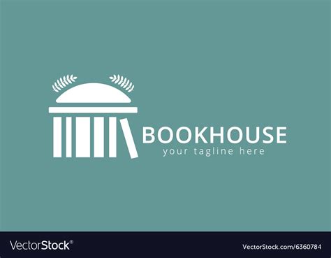 Book house template logo icon Royalty Free Vector Image