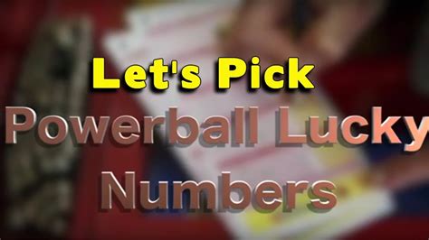 Powerball Lucky Numbers - YouTube