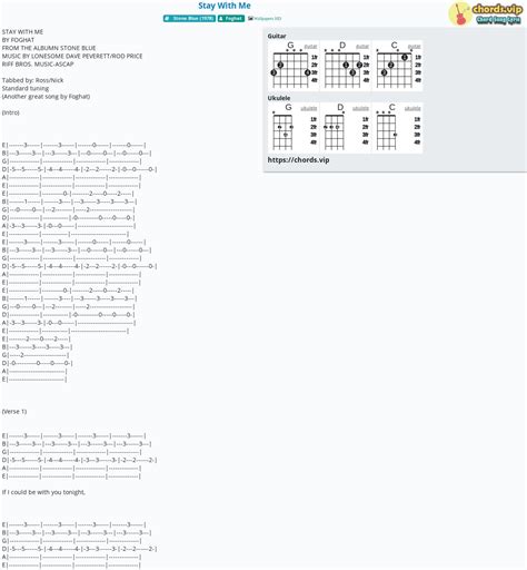 Chord: Stay With Me - tab, song lyric, sheet, guitar, ukulele | chords.vip