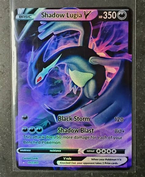 Custom Fan Made Orica Pokemon Card SHADOW LUGIA V Full Art | Etsy