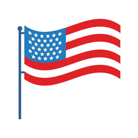 usa flag flat style icon 2603441 Vector Art at Vecteezy