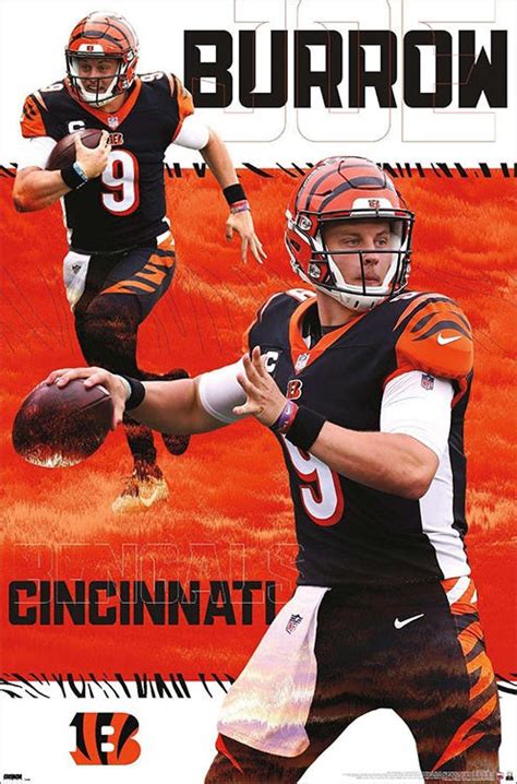 Joe Burrow "Superstar" Cincinnati Bengals QB NFL Action Wall Poster - – Sports Poster Warehouse