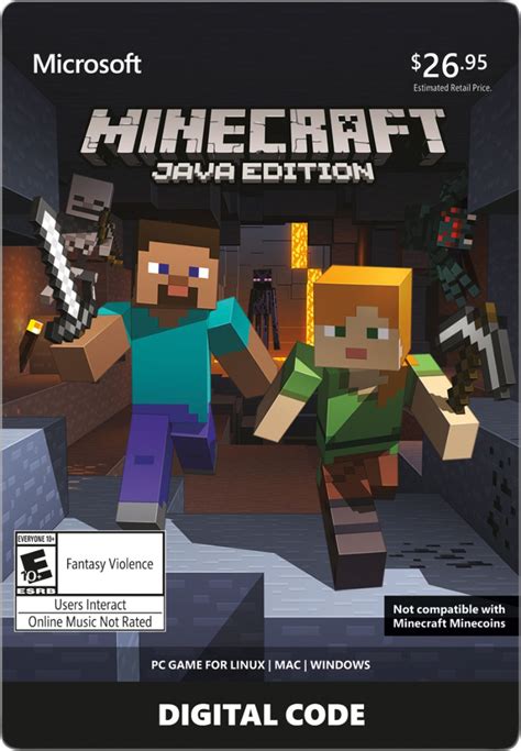 Questions and Answers: Minecraft 26.95 2020 Java Edition Windows, Mac [Digital] Minecraft Java ...