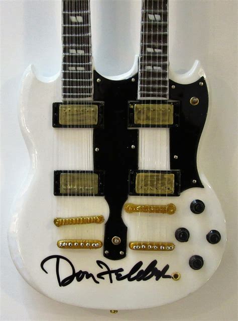 Don Felder Autographed Miniature Guitar [Eagles] - The Autograph Source