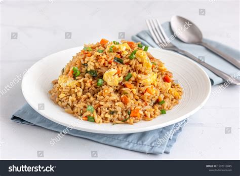 Chinese Asian Egg Vegetable Fried Rice Stock Photo 1507919045 ...