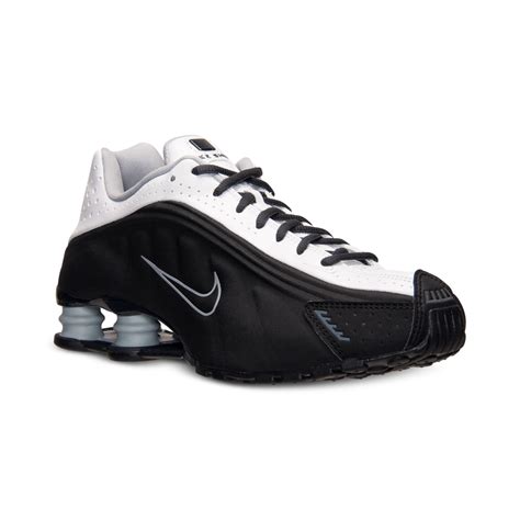 Nike Mens Shox R4 Running Sneakers From Finish Line in Black for Men | Lyst