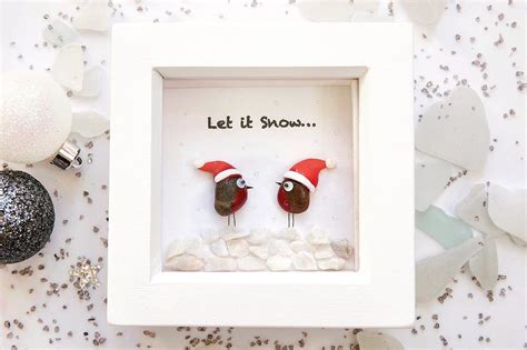 Your place to buy and sell all things handmade | Christmas pebble art, Pebble art, Christmas art