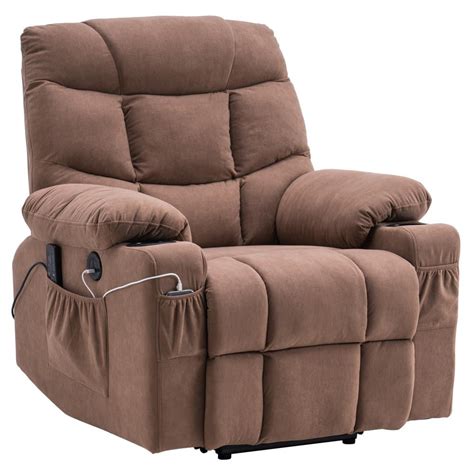 GoDecor Lift Chair Massage Chair Power Electric Recliner Wall Hugger Recliner Chair Brown ...