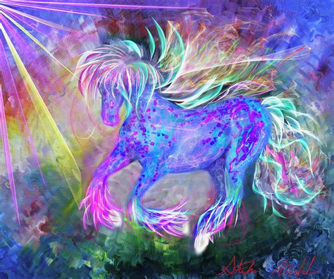 Magical Horse Painting by Stephanie Analah - Pixels