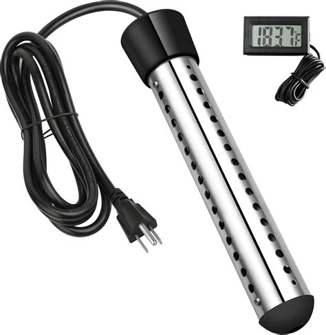 Immersion Heater, GESAIL 1500W Submersible Immersion Water Heater with Full 304 Stainless-steel ...