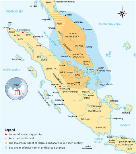 Malacca Sultanate in the 15th Century : r/MapPorn