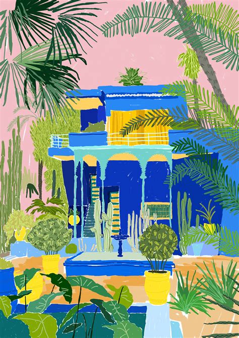 Jardin Majorelle Marrakesh Botanical Garden Art Print | Etsy