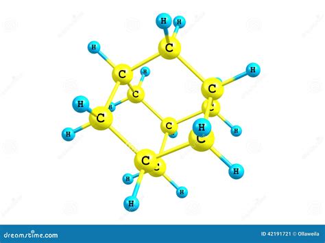 Adamantane Molecular Model Isolated on White Stock Illustration ...