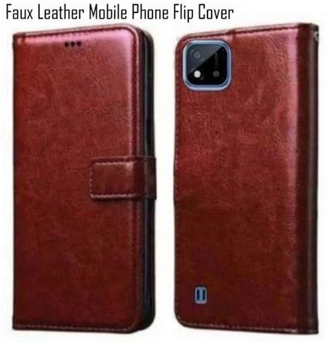 Brown Faux Leather Mobile Phone Flip Cover at Rs 80 in New Delhi | ID: 2849668161788