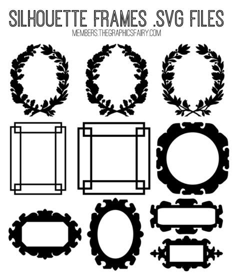 Gorgeous Silhouette Frames Kit - SVG Cut Files! TGF Premium - The ...