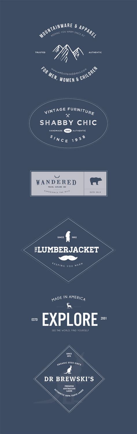 6 Vintage Logo Badges | GraphicBurger