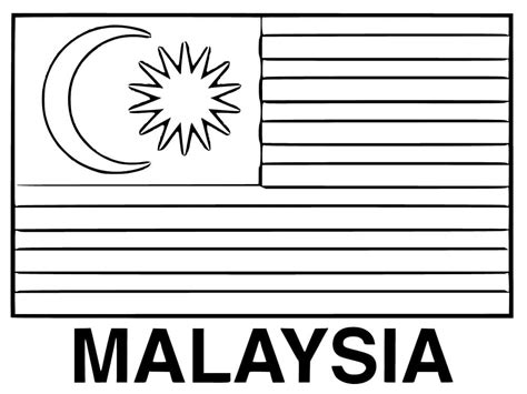 Free Printable Flag of Malaysia coloring page - Download, Print or Color Online for Free