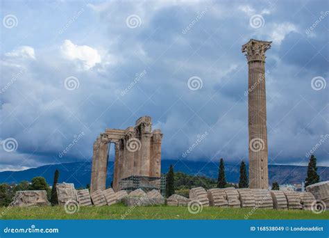 The Temple of Olympian Zeus Also Known As the Olympieion or Columns of ...