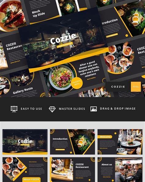 Cozzie - Restaurant Google Slides #94344 - TemplateMonster