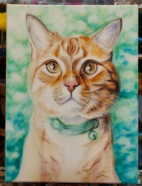 A very handsome orange tabby I painted for a friend! 9"x12" https://ift ...