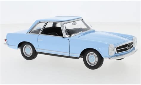 Diecast model cars Mercedes 230 1/24 Welly SL (W113) blue 1963 - Alldiecast.us