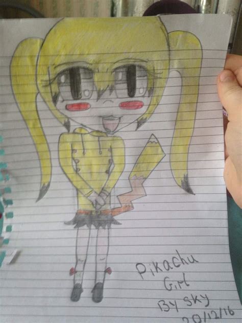 Pikachu girl drawing | Anime Amino