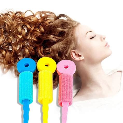 100Pcs Hair Care Magic Sponge Soft Foam Rollers Colorful DIY Hair ...